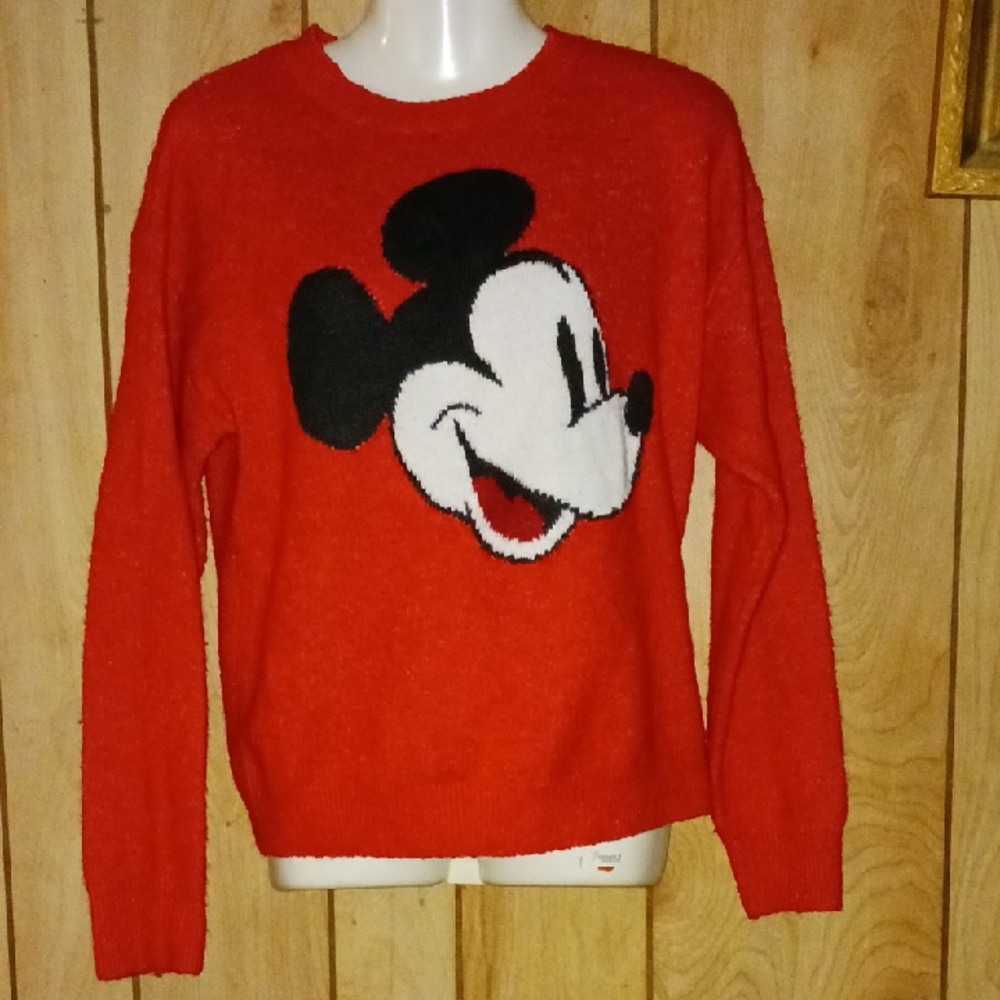 Disney Red Super Soft Sweater Small 6/8